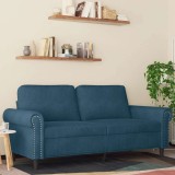 vidaXL Canapea cu 2 locuri, albastru, 140 cm, catifea 359538