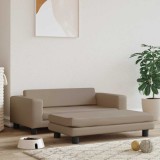 vidaXL Pat pentru c&acirc;ini cu extensie cappuccino 100x50x30 cm piele eco