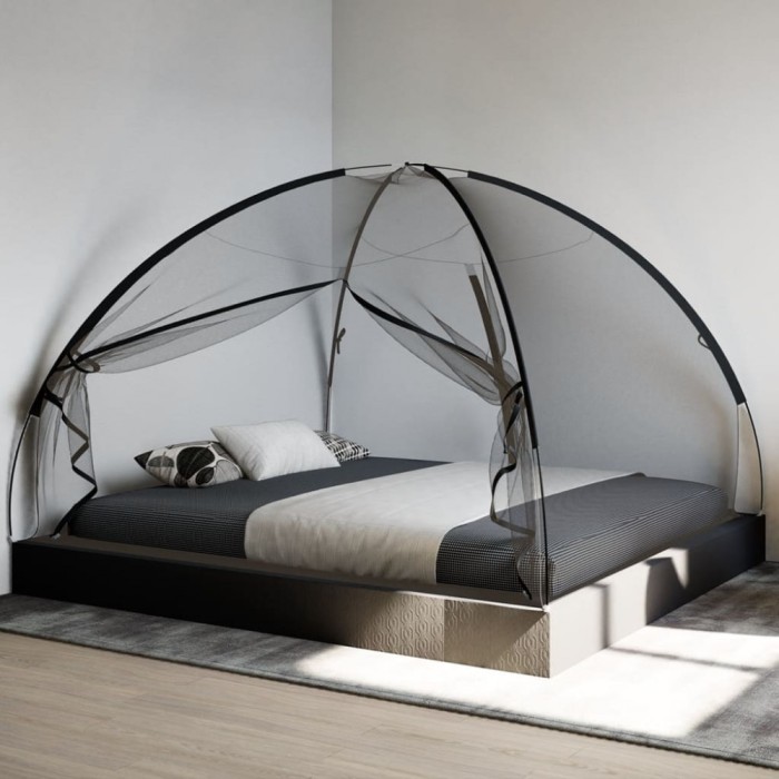 vidaXL Plasa ț&acirc;nțari Mongolia cu uși, 220 ochiuri negru 200x180x135 cm