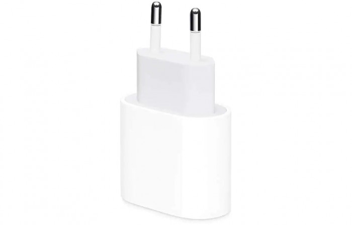 Incarcator retea MHJE3ZM/A, USB Type C, compatibil cu Apple Iphone 11/12/13/14, 20W, Alb, Retail Box