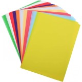 Set 40 coli de hartie colorata EKKONG, 21 x 14.8 cm, multicolor