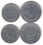 POLONIA Lot / 2buc - 10 + 20 GROSZY 1968