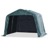 Cort Animal Detașabil Verde &Icirc;nchis 3.3x3.2m PVC 550g/m&sup2; VidaXL - Adăpost Animale, Cal, Oaie, Vacă, Rezistent UV Impermeabil