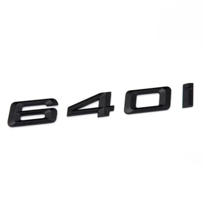 Emblema 640i spate portbagaj BMW, negru foto