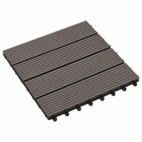 vidaXL Plăci pentru Deck 11 pcs Maro &icirc;nchis 30 x 30 cm Lemn compozit 42046670