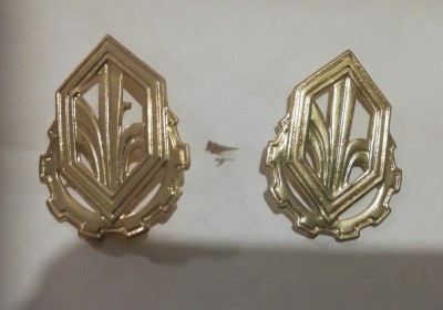 S 37 - semne de arma - metalice - chimie militara model nou - aurii foto