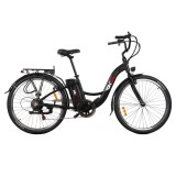 Bicicleta Electrica City MB6, Motor 250W, Acumulator 36V 10.4Ah Li-Ion, nu necesita permis de conducere - Negru