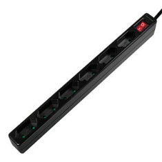 PRELUNGITOR LOGILINK, Euro skt x 6, conectare prin Schuko (T), cablu 1.5 m, 7.5 A, protectie contact accidental, on / off, negru, &amp;amp;quot;LPS232B&amp;amp;quot; foto