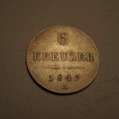 6 Kreuzer 1849 A Piesa Frumoasa