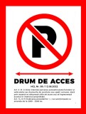 Placuta pentru drum de acces privat conform legislatie