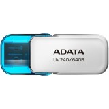 Cumpara ieftin ADATA AUV240 64GB , USB 2.0, cu capac, aluminiu, alb
