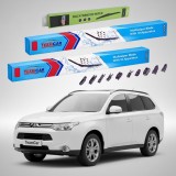 Cumpara ieftin Ștergătoare Mitsubishi Outlander II (CW) 2007-2012 | Set Față și Spate Flat Premium &ndash; TeamCar&reg;