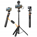 Selfie stick si Trepied K&amp;F Concept Tripod Selfie Stick cu telecomanda si adaptor Gopro KF09.127