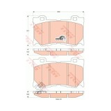 Set placute frana Trw GDB3505, parte montare : Punte fata