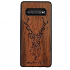 Husa de protectie, Smartwoods Deer, Galaxy Note 10, Maro foto