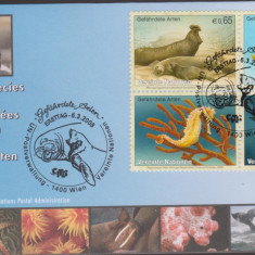 O.N.U. Wiena 2008 FAUNA -Specii pe cale de disparitie Serie 4 timbre FDC