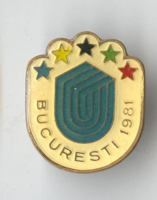 Insigna Concursuri sportive internationale UNIVERSIADA - Bucuresti 1981