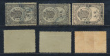 1882 Lot 3 timbre fiscale efecte straine cu sursarj Bursa Galati