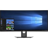 Monitor Second Hand Curved LED IPS Dell 34&quot;, WQHD, HDMI, Display Port, Negru/Argintiu, U3417W PICIOR UNIVERSAL