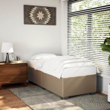 vidaXL Cadru de pat, cappuccino, 80x200 cm, piele ecologică
