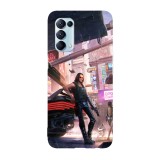 Husa compatibila cu Oppo A73, Viceversa, model Johnny Silverhand Cyberpunk, Silicon, TPU, Transparent, Carcasa