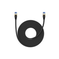 PATCH CORD UTP Baseus Cat7, fire din cupru, round cable, viteza maxima 10 Gbps, PVC, 8m, negru &quot;B0013320B111-06&quot; (timbru verde 0.08 lei) - 69321726466