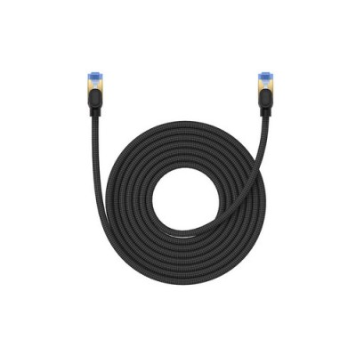 PATCH CORD UTP Baseus Cat7, fire din cupru, round cable, viteza maxima 10 Gbps, PVC, 8m, negru &amp;quot;B0013320B111-06&amp;quot; (timbru verde 0.08 lei) - 69321726466 foto