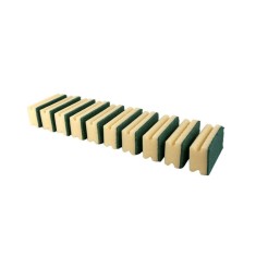 Set 10 Bureti Profesionali OTI XL, 150x70x45 mm, Culoare Galbena, Spuma Poliuretanica si Fibra Abraziva, Bureti pentru Uz Profesional, Bureti Profesio foto