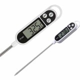 Termometru digital alimentar de inserție cu tija, afișaj LCD și 3 butoane &ndash; măsurare -50 &deg;C p&acirc;nă la +300 &deg;C