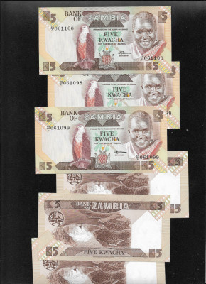 Zambia 5 kwacha 1980 (88) unc pret pe bucata foto