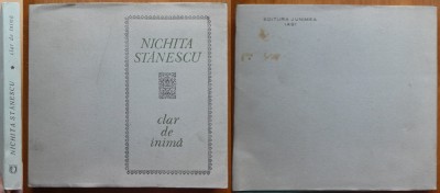 Nichita Stanescu, Clar de inima, Editura Junimea, 1973, editia 1 foto
