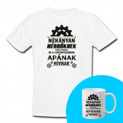 &amp;quot;N&amp;eacute;h&amp;aacute;nyan M&amp;Eacute;RN&amp;Ouml;KNEK&amp;quot; Set Personalizat &amp;ndash; Tricou + Cană Negru XL foto