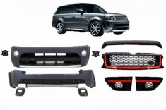 Pachet Exterior cu Grila Centrala Rosu Negru Land Range Rover Sport L320 Facelift (2009-2013) Autobiography Design Performance AutoTuning foto