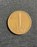 Moneda 1 cent 1953 Olanda, Europa