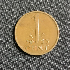 Moneda 1 cent 1953 Olanda