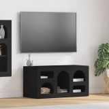 vidaXL Cabinet TV Negru 80 x 35 x 40 cm Lemn compozit 891275