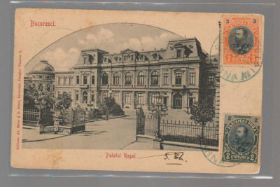 CPIB 20933 CARTE POSTALA - BUCURESCI, BUCURESTI. PALATUL REGAL ED. MAIER, 1902 foto