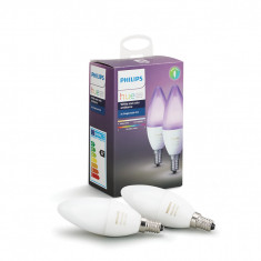 Set 2 Becuri Philips Hue White and Color Ambiance E14 foto