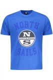 North Sails Tricou barbati, cu imprimeu cu logo si text, Regular fit, Albastru deschis, S, 2XL, 3XL, L, M, XL