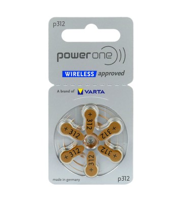 Power One by Varta 312 / PR312 / PR41 baterii aparate auditive-Conținutul pachetului 1x Blister foto