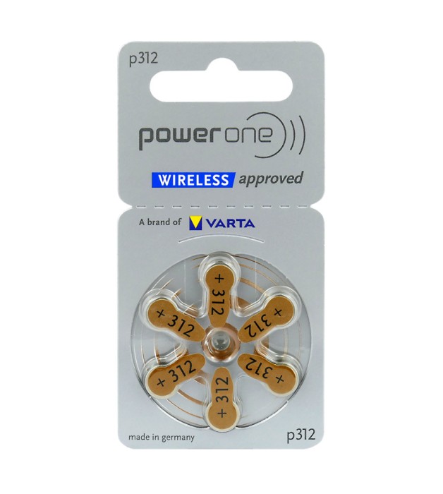 Power One by Varta 312 / PR312 / PR41 baterii aparate auditive-Conținutul pachetului 1x Blister