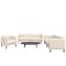Set de canapele, 3 piese, crem, material
