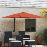 vidaXL Umbrelă Cantilever Portocalie Arsă Poliester Mare &Icirc;nclinabil