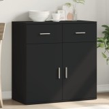 vidaXL Servantă, negru, 79x38x80 cm, lemn prelucrat