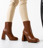 Cumpara ieftin Botine dama Nevin Camel