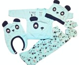 Set 5 piese Urs Panda Bleu nou nascuti bumbac, Miniworld