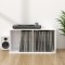 Gossi cutie de depozitare viniluri, alb extralucios, 71x34x36 cm lemn
