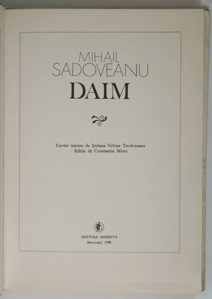 DAIM de MIHAIL SADOVEANU , 1980