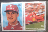 Bernera island masini formula 1, ferrari, pilot Michael Schumacher 2V. mnh, Nestampilat