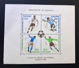 Monaco 1982 - Coliță Filatelică &bdquo;Campionatul Mondial de Fotbal Spania '82 / Faze de Joc și Portar&rdquo; Neștampilat - Cod: -SW13